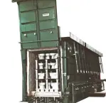 Gas fired shuttle kiln for refiring sanitary ware