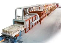 Shuttle kiln for tiles